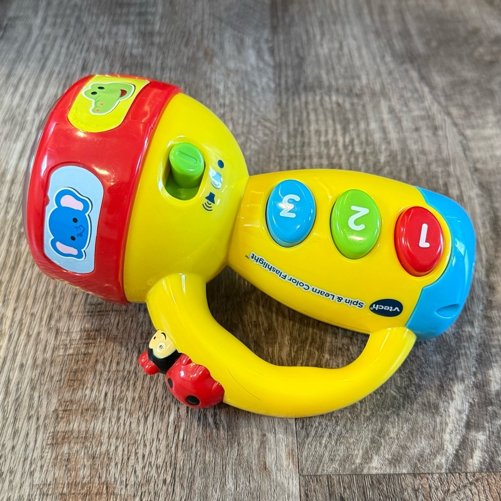 VTech Spin and Learn Color Kids Flashlight Musical Lights Colors Works Tested